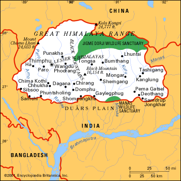 bhutanmap